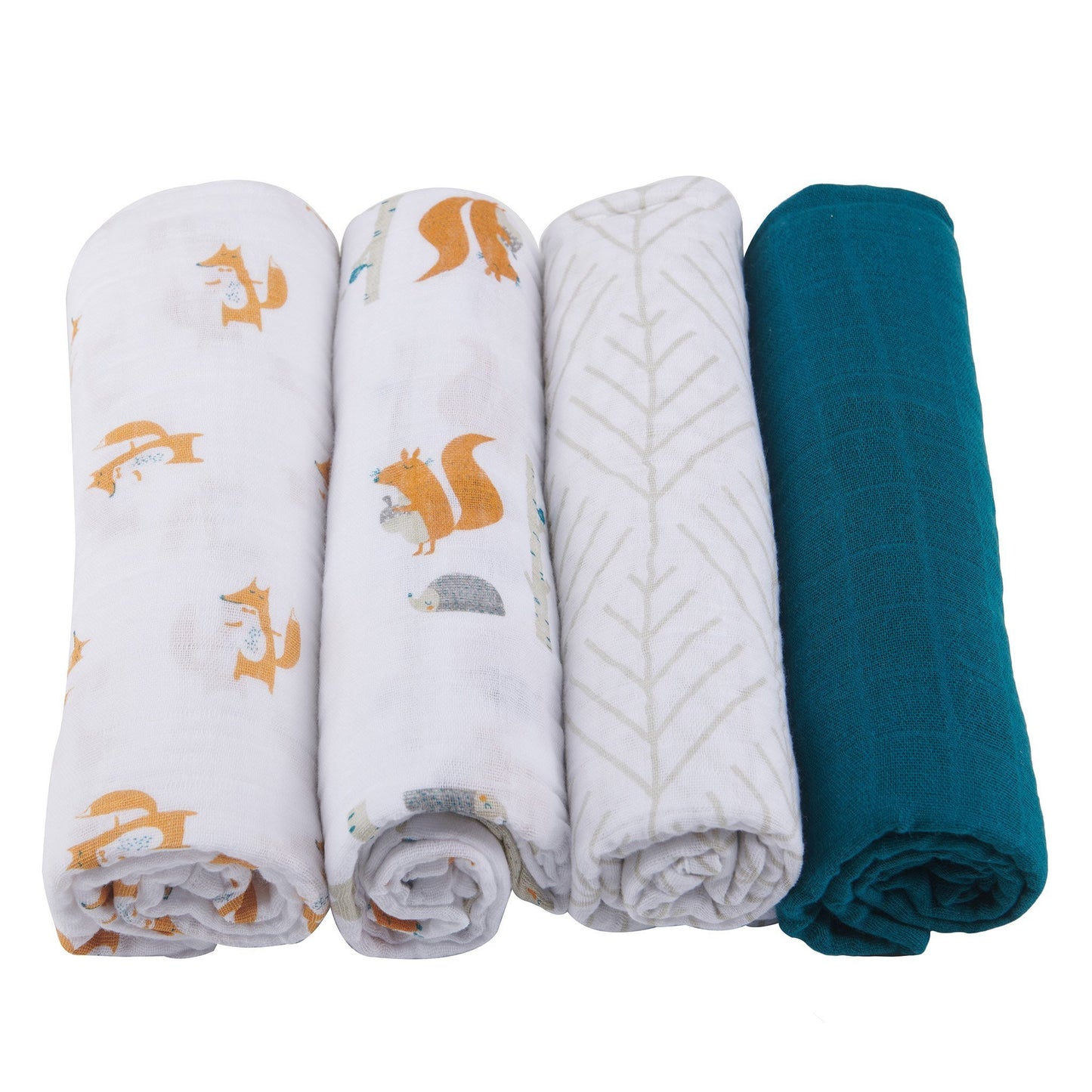 Forest Friends Cotton Muslin Swaddle 4PK