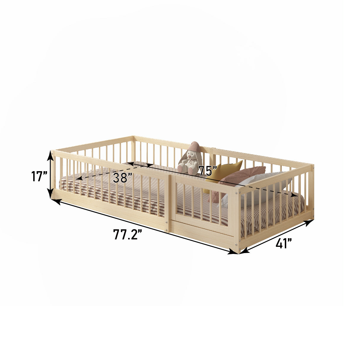 DREAM RAFT MONTESSORI NATURAL FLOOR BED - TWIN [PREORDER]