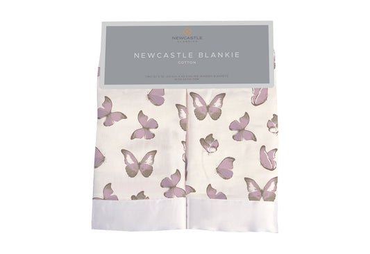 Winsome Butterflies Cotton Muslin Security Baby Blankie