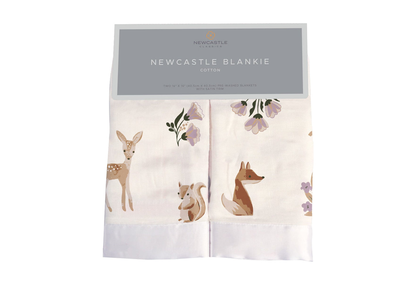 Sierra Fox and Deer Cotton Muslin Security Baby Blankie