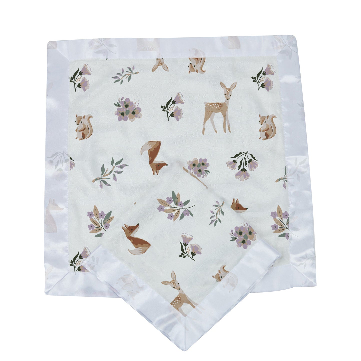 Sierra Fox and Deer Cotton Muslin Security Baby Blankie