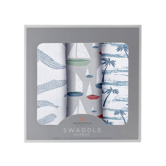 Ocean Tides Bamboo Swaddle 3 Pack