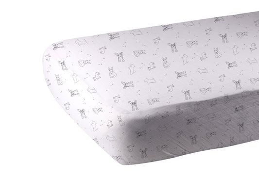 Corgi Bamboo Muslin Crib Sheet