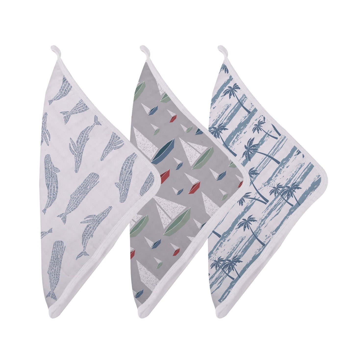 Ocean Tides Bamboo Washcloth Set of 3